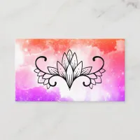 *~* Lotus Nebula Universe Pink Purple Galaxy Business Card