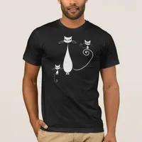 White Stylized Cat T-Shirt