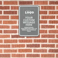 Create Your Own White Logo on Grey Custom Parking Metal Sign