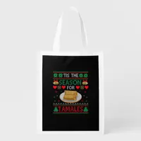 Tis Season For Tamales Funny Christmas Food Grocery Bag