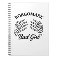 Bgm Bad Girl II Skeleton Heart Hands Edgy Vibe Notebook