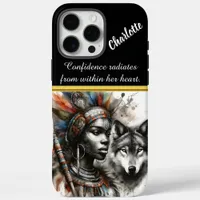 Strong bond between woman and wolf iPhone 16 pro max case