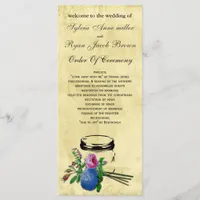 vintage rustic mason jar  Wedding program