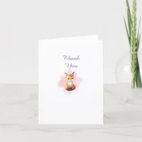 Woodland Animals Baby Shower Thank You Note Card