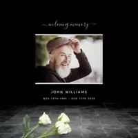 Funeral black photo memorial welcome foam board