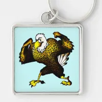 Cartoon Fighting Eagle Keychain