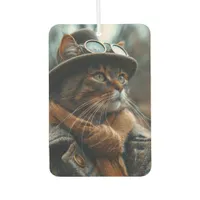 Steampunk Tabby Cat Funny Gift Air Freshener