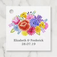 Watercolor Floral Mexican Fiesta Wedding Favor Tags