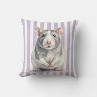 Watercolor Rat Pillow Cover