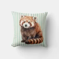 Watercolor Red Panda Pillow