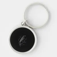 Crow, F-Caw-F Funny Bird Moon Gothic Adult Humor T Keychain