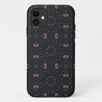 Stars And Unique Spaceship Pattern iPhone 11 Case