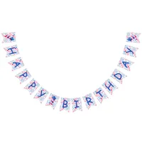 Little Firecracker 4th of July Birthday Party  Bunting Flags