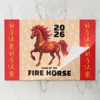 Stunning Chinese Year of the Fire Horse 2026 Paper Pad