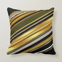 Black Gold Art Deco Style Cushion Pillow