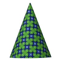 Abstract Four-Leaf Clover Geometric Pattern Party Hat