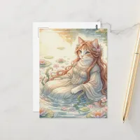 Ophelia as a Cat Postcard