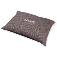 Brown and Blue Tweed Image Indoor Dog Bed