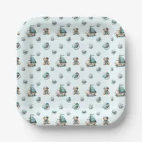 "Oh, Baby" Nautical Baby Shower Blue Plates