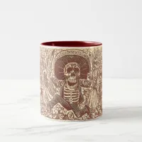 Skull from Oaxaca, La Calavera Oaxaqueña Two-Tone Coffee Mug