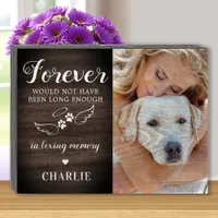 In Loving Memory Angel Wings Pet Memorial Photo Wo Wooden Box Sign