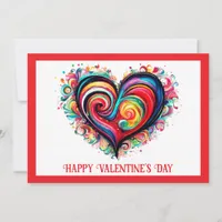 Best Friend Colorful Heart Valentine's Day Card