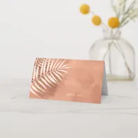Lush Palm Leaf Wedding Table No. Terra Cotta ID956 Place Card