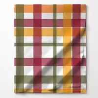 Fall Watercolor Plaid Pattern Fabric