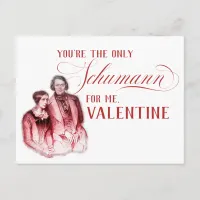 EDITABLE Classical Music w/ Schumann Valentine Holiday Postcard