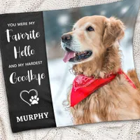 Pet Memorial Pet Loss Sympathy Keepsake Photo Fleece Blanket