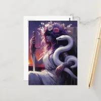 Princess Warrior and Her Pet Snake Postcard