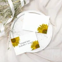 Sunflower Wedding Flat Thank You Notes