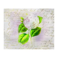 ** AR23 Floral Old Handwriting Vintage Victorian Acrylic Print