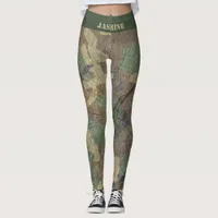 Military Camouflage Hunting and Fishing Camo Print Leggings