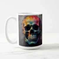 Skull colored head coffee mug