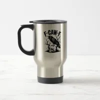Halloween F-Caw-F Bird Crow Women Men Retro Classi Travel Mug