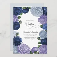 Twilight Navy, Mist Lavender & Silver Periwinkle Invitation