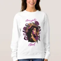 Crypto Girl Pink and Gold Sweatshirt