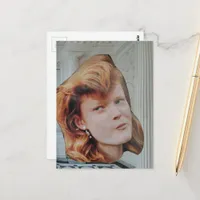 Head in a Elegant Room surreal collage Postcard