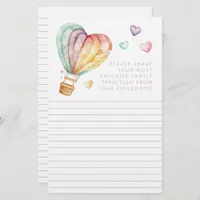 Favorite Family Tradition Shower Cards