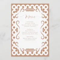 Mexican Papel Picado Boho Barro Bridal Shower Menu