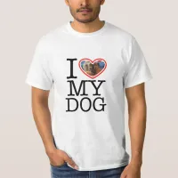 Personalized I Love My Dog Photo  T-Shirt