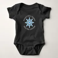 Daddy thinks he's the Captain Funny Baby Baby Bodysuit