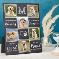 Personalized Pet Memorial Unique 6 Photo Collage Plaque