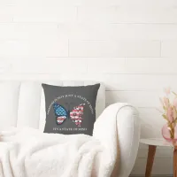 4th of July Butterfly  Throw Pillow