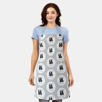 Custom Company Black Logo Pattern Cool Grey Staff Apron