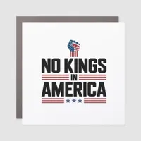 No Kings In America USA Retro Classic Car Magnet