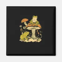 Frog Mushroom Cottagecore Aesthetic Goblincore Cut Magnet