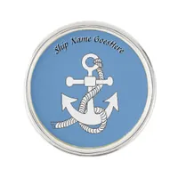 Lapel Pin - Anchor with Ship Name