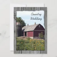Red Barn Country Wedding Save the Date